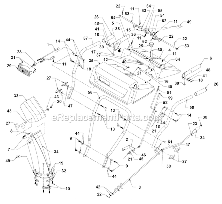 Page E Diagram and Parts List for 31AE663H401 1998 Yard Man Snow Blower